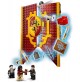 LEGO 76409 Harry Potter Stendardo della Casa Grifondoro da Parete, Sala Comune del Castello di Hogwarts con 3 Minifigure, Giochi da Viaggio da Collezione